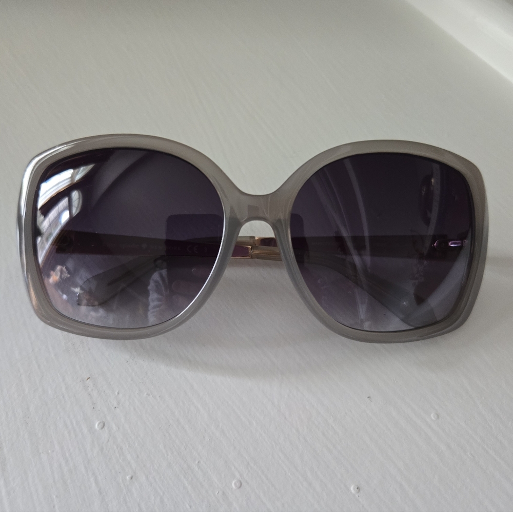 RARE Kate Spade MARGITA sunglasses GRAY Oversized Square Sunnies